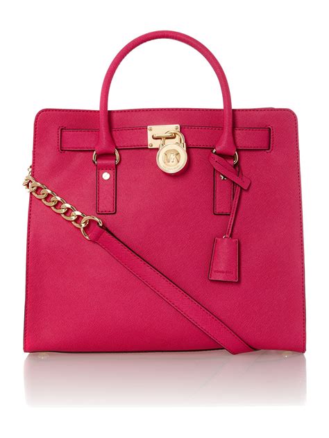 michael kors hamilton pink bag|Michael Kors nouveau Hamilton bag.